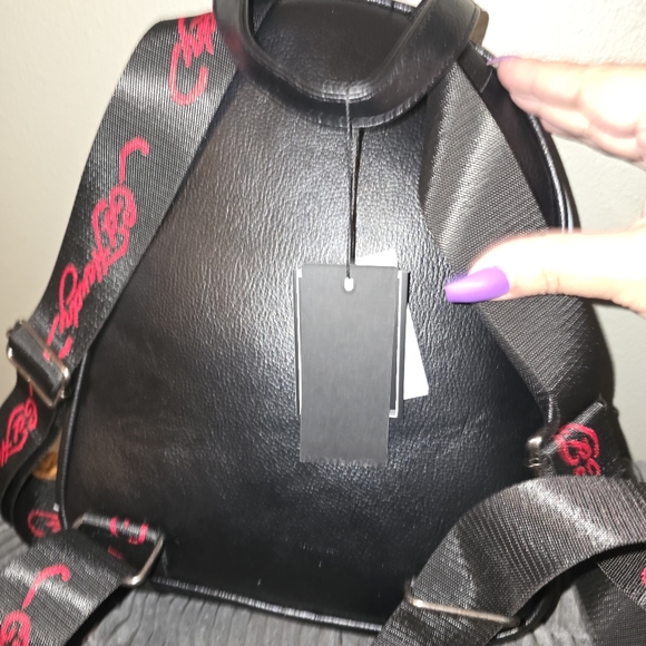 Nwt ED HARDY denim Backpack Purse New - Picture 4 of 5